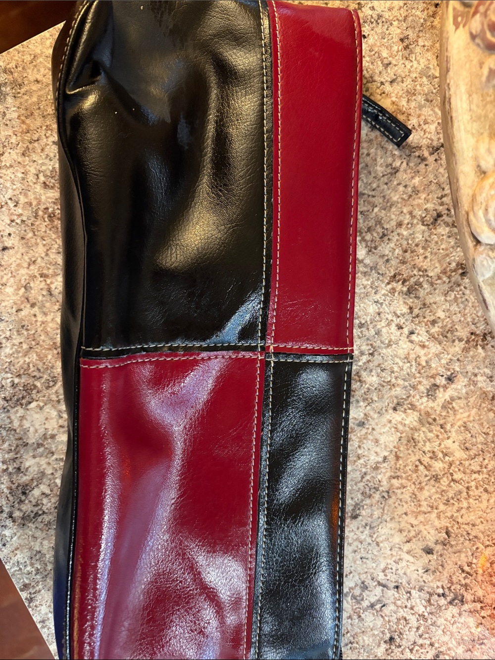 Ladies and Red Leather Patchwork Travel Kit